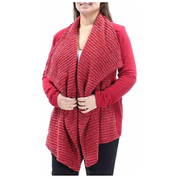 Lucky Brand Wool Blend Red Cardigan Sweater - Picture 7 of 7